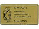 Porsche 911 Valve Adjustment Decal - Dansk Classic 90100650300